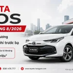 Toyota Vios ưu đãi 100% lệ phí trước bạ tháng 8/2026