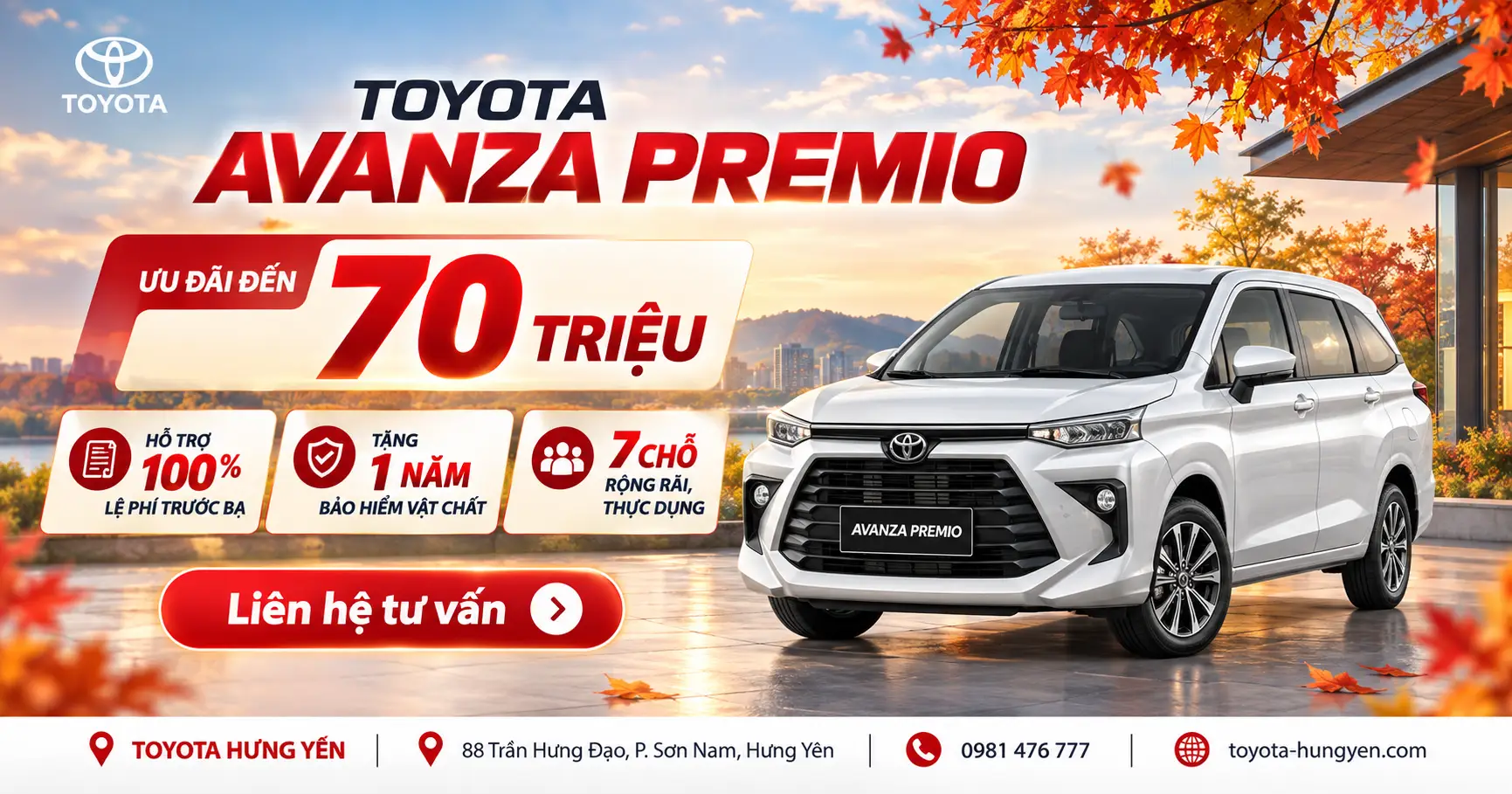 Ưu Đãi Toyota Tháng 10/2026 Tại Hưng Yên – Giảm Đến 75 Triệu