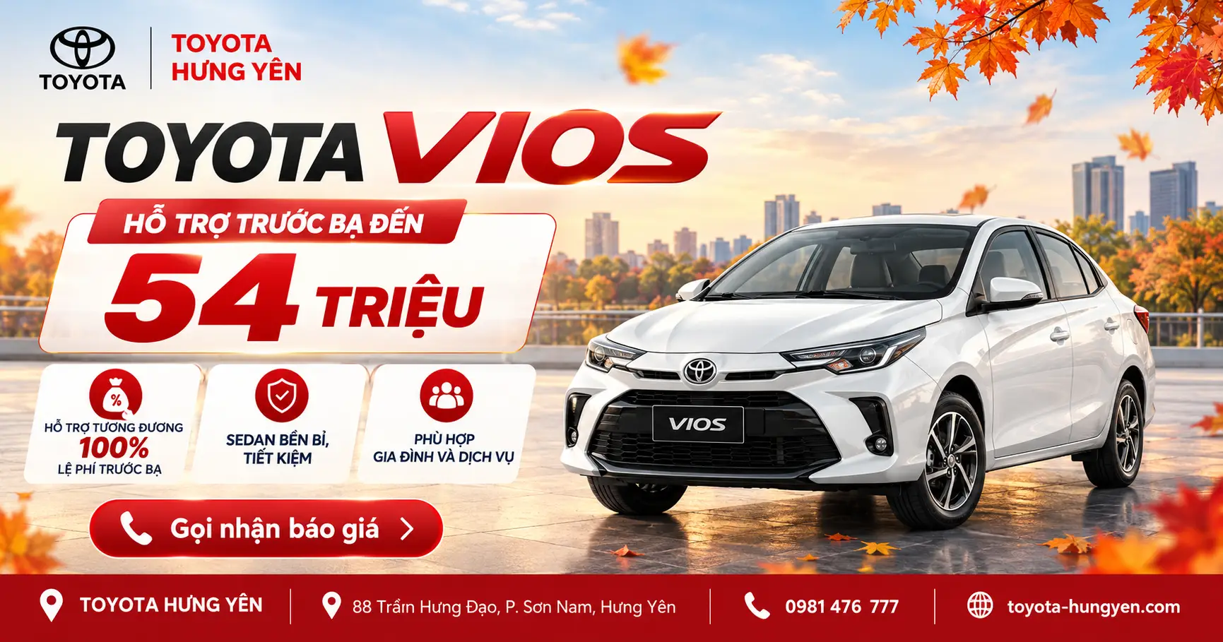 Ưu Đãi Toyota Tháng 10/2026 Tại Hưng Yên – Giảm Đến 75 Triệu