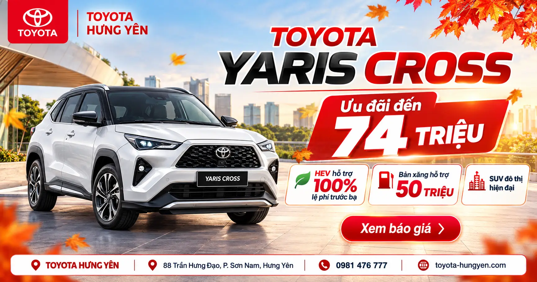 Ưu Đãi Toyota Tháng 10/2026 Tại Hưng Yên – Giảm Đến 75 Triệu